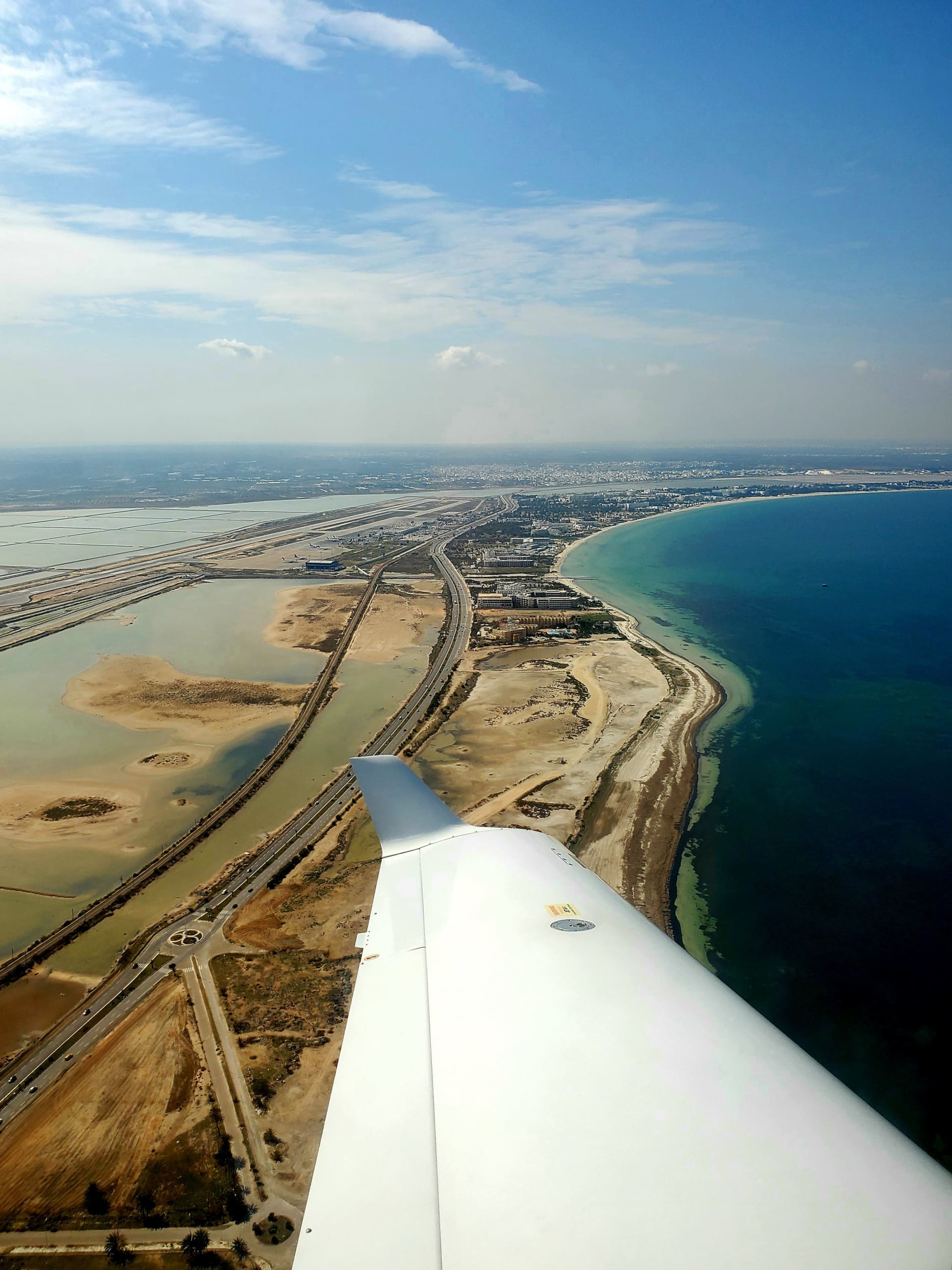 vue aérienne littoral tunisie