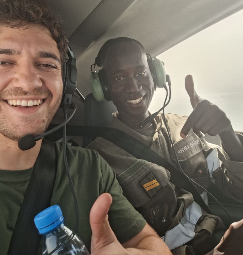 Aymeric avec l'armée de l'air du Sénégal